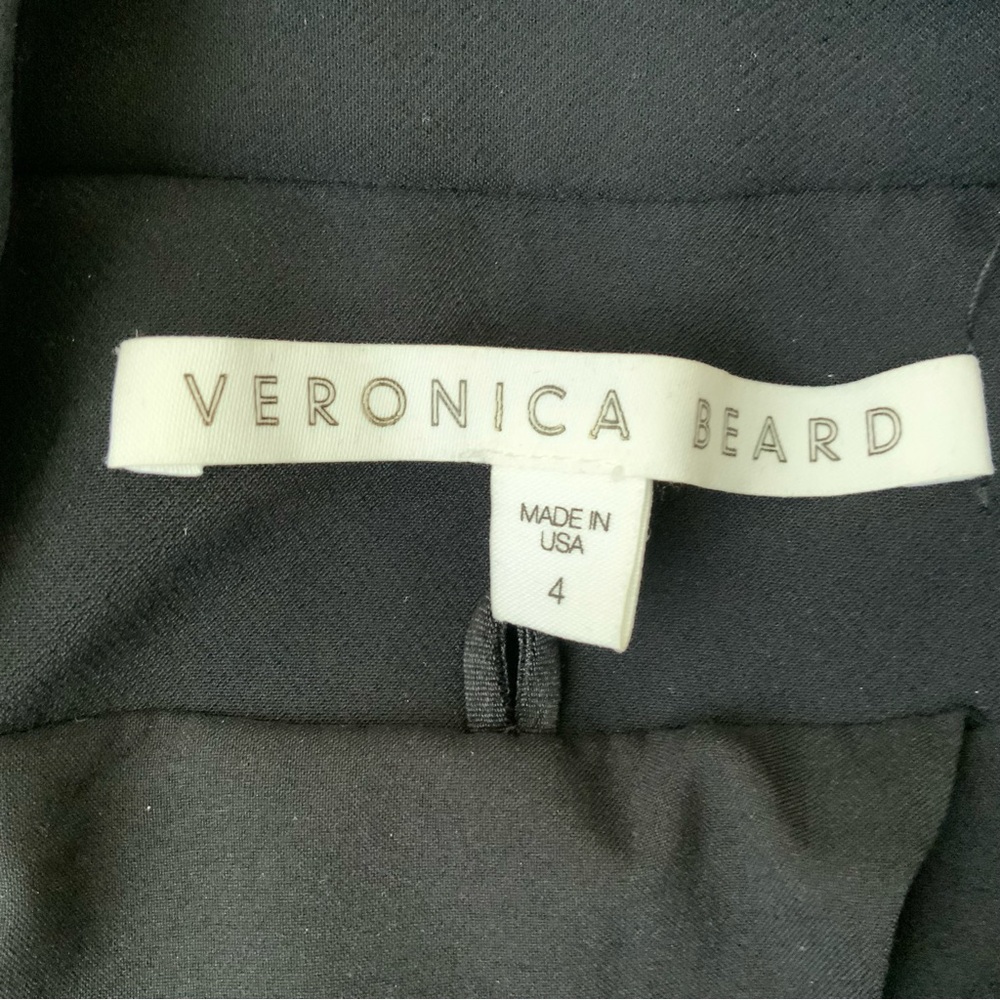 VERONICA BEARD Scuba Dickey Blazer Jacket Single-Button Tailored Black Size 4 - Picture 7 of 11